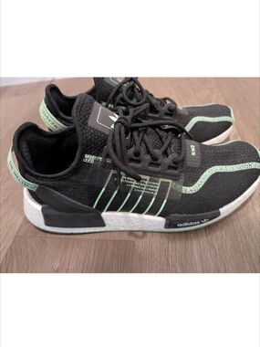 Adidas NMD Black Sneakers with Mint Accents